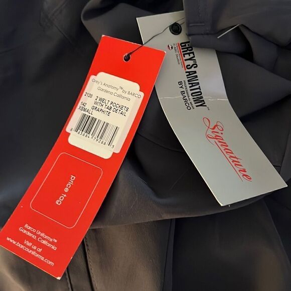 GREYS ANATOMY Signature 2 Welt Pocket V-Neck Scrub Top-XS NWT - Picture 6 of 10